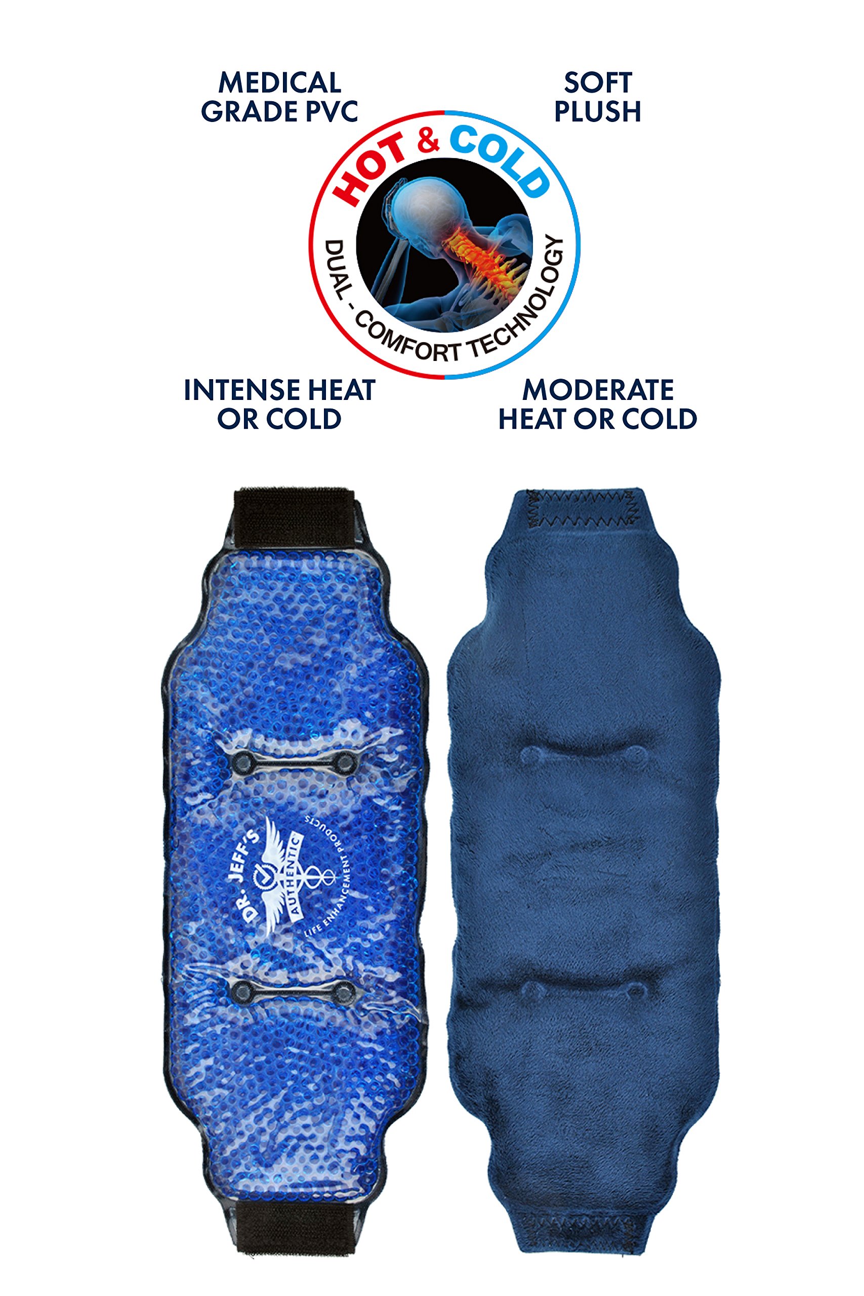 2-Pack Large Reusable Hot & Cold Therapy Gel Packs for Pain Relief - Knee, Back, Shoulder, Neck, Sciatica, Migraine & Arthritis - Includes Adjustable Straps | Perfect for Sports Injuries, Post-Surgery Recovery & Chronic Pain Management
