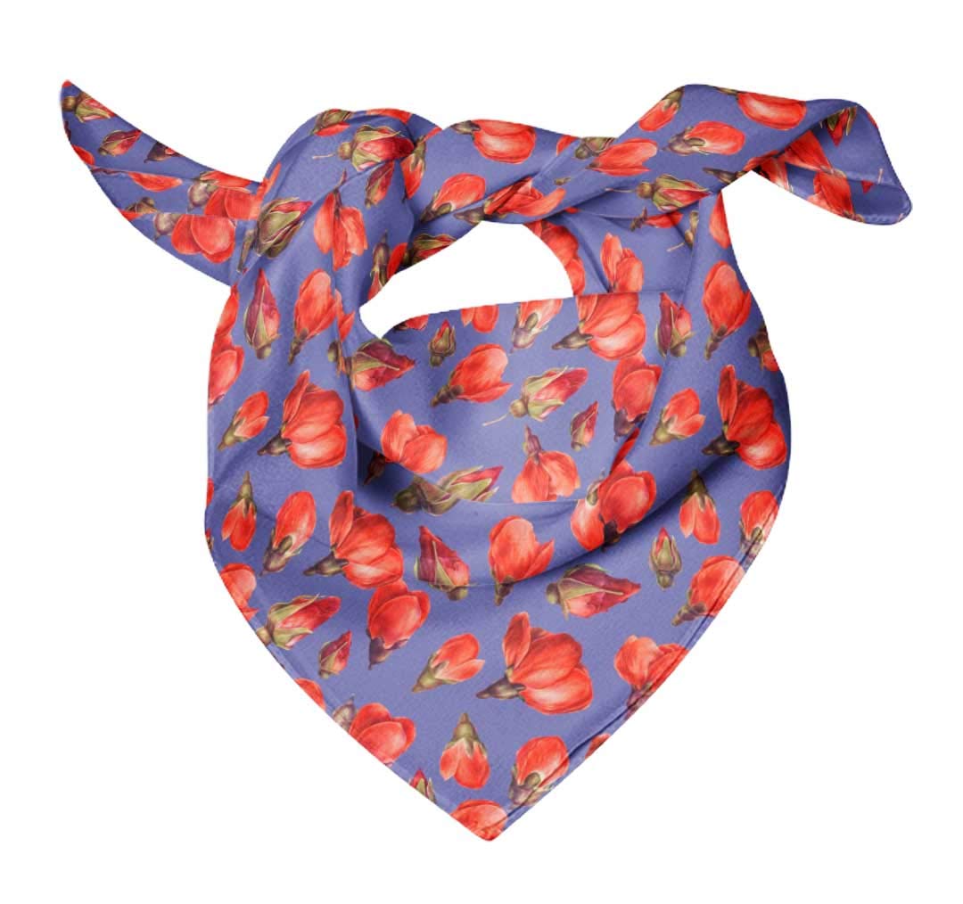 Bimba Printed Pure Silk Scarf for Women - Elegant Hair Neck Head Bandana Wrap - Perfect for Office, Travel, and Special Occasions
