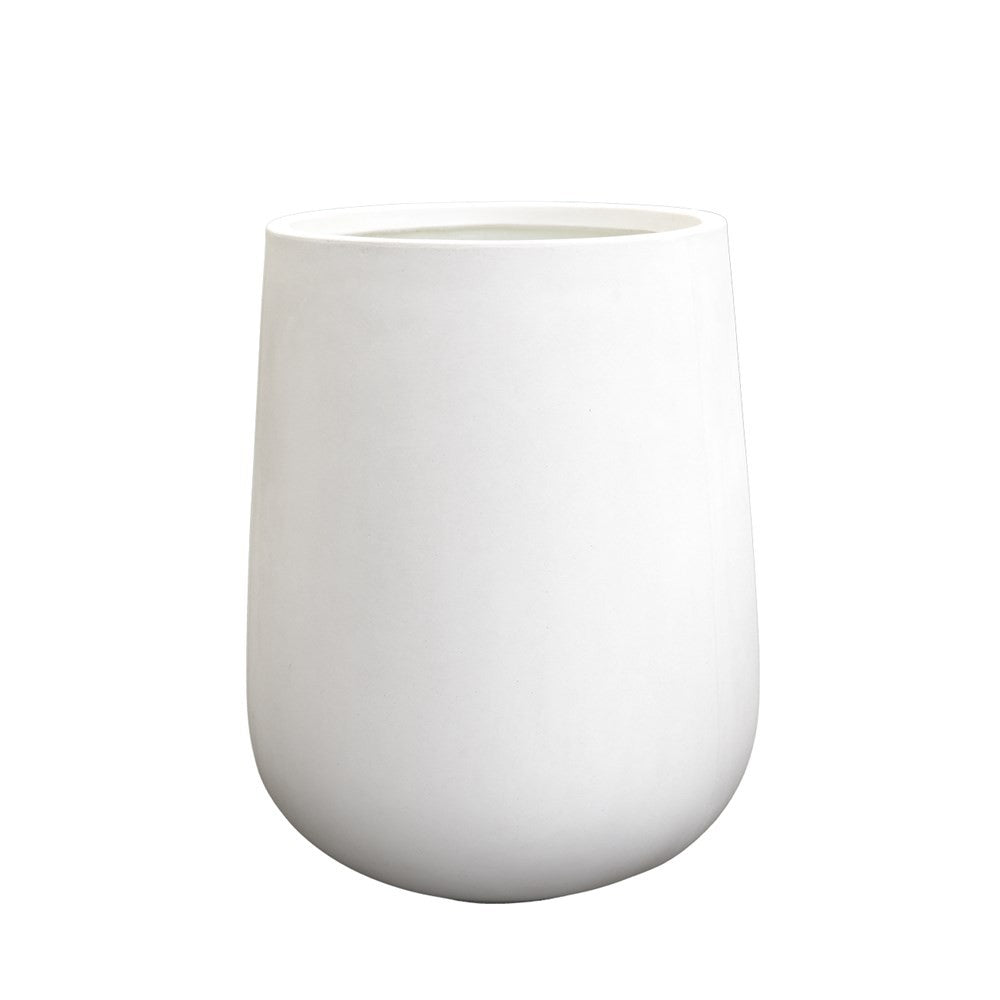 Karamea White Outdoor Planter Pot - Medium Size Garden Flower Pot for Patio, Balcony & Backyard Decor - Durable Weather-Resistant Planter for Plants, Herbs & Succulents