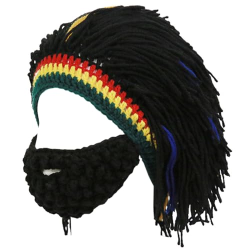 Kids(2t~7t)-black Beanie With Beard