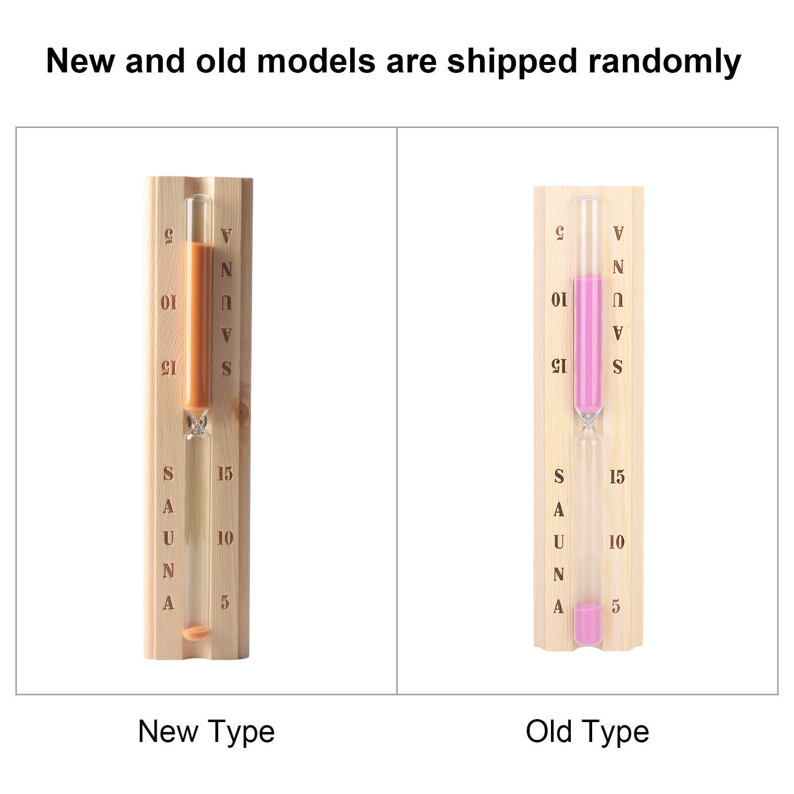 Horoper 15-Minute Wooden Sauna Hourglass Timer - Wall-Mounted Sand Clock for Spa, Sauna & Relaxation Rooms | Elegant Décor & Precise Timing Tool for Home, Gym or Meditation Spaces