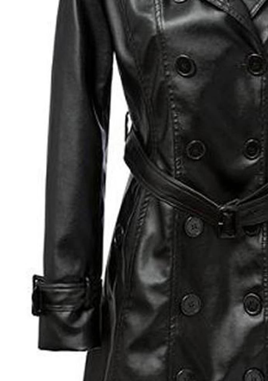 VearFit Women's Smart Long Coat Blazer Plus Size Real Sheep Leather Jacket - Stylish Office Wear & Winter Outerwear for Professional Women
