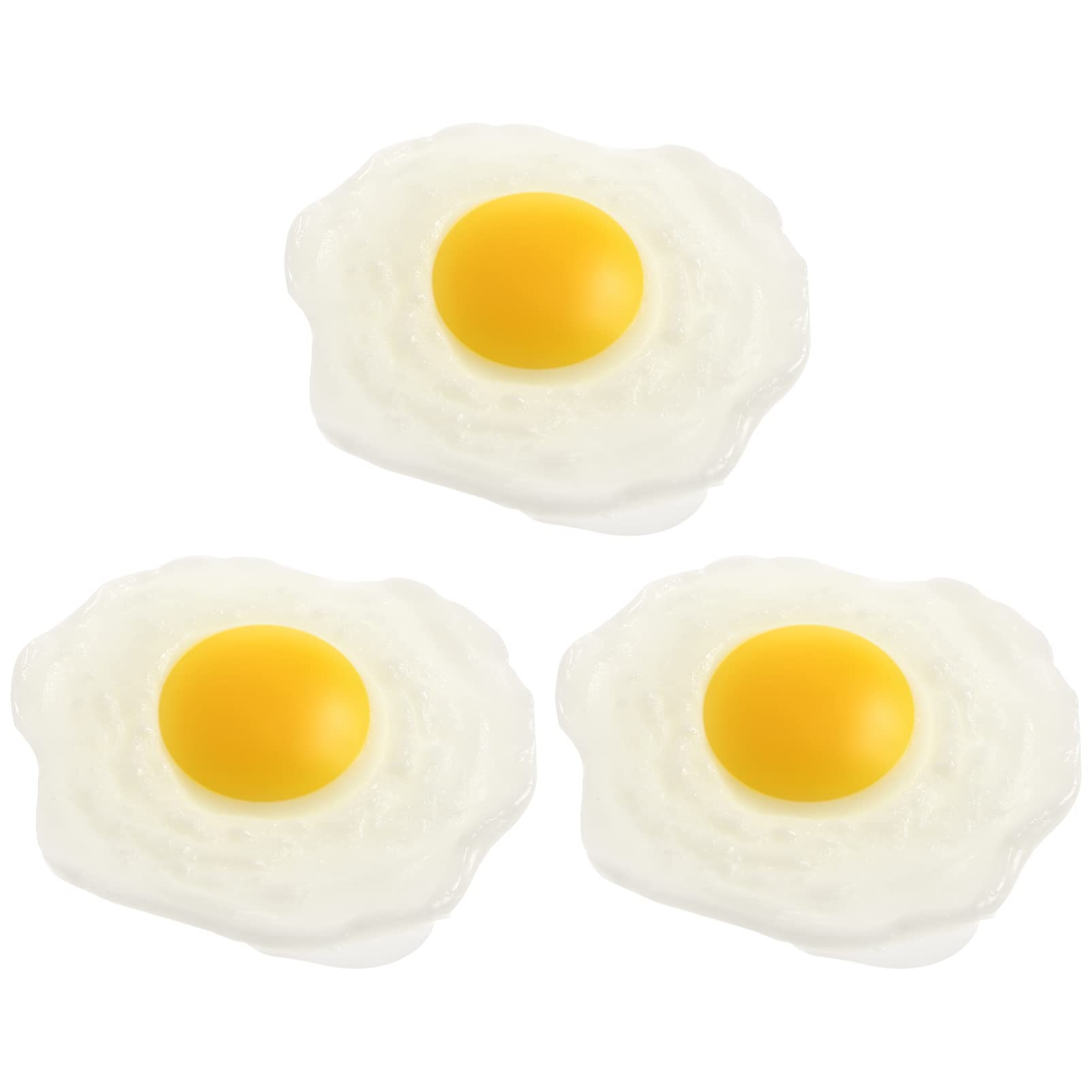 NUOBESTY 3Pcs Fried Egg Squeeze Toy - Stress Relief for Kids & Adults - Party Favors & Gifts
