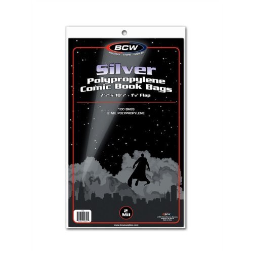 BCW Silver Age Comic Book Bags & Boards - 1000 Pack Acid-Free Storage | Clear Comic Book Sleeves & Backing Boards | Perfect for Collecting, Preserving & Displaying Silver Age Comics