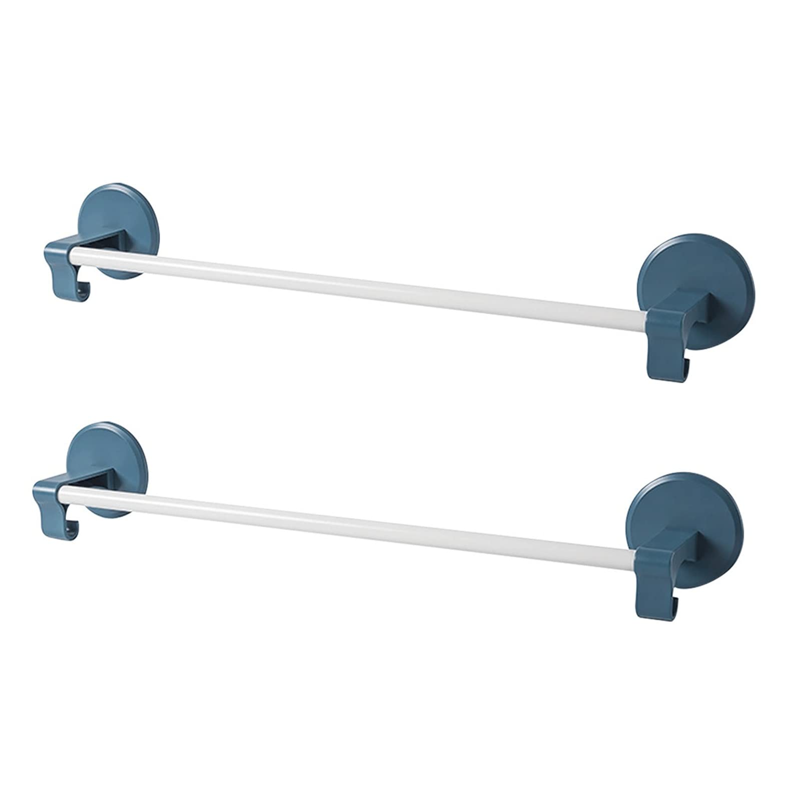 2Pcs Durable Plastic Kitchen Towel Rack with Shelf, Non-Perforated Bathroom Towel Bar, Space-Saving Organizer for Kitchen and Bathroom Storage