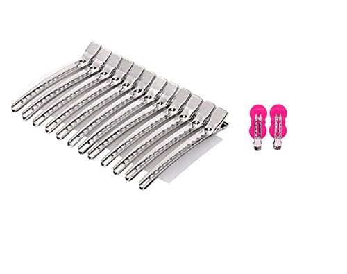 Professional Hair Section Clips for Cutting & Styling - 12pc Unisex Salon Clips Set for Barbers & Stylists - Perfect for Salon, Home Haircuts & DIY Styling