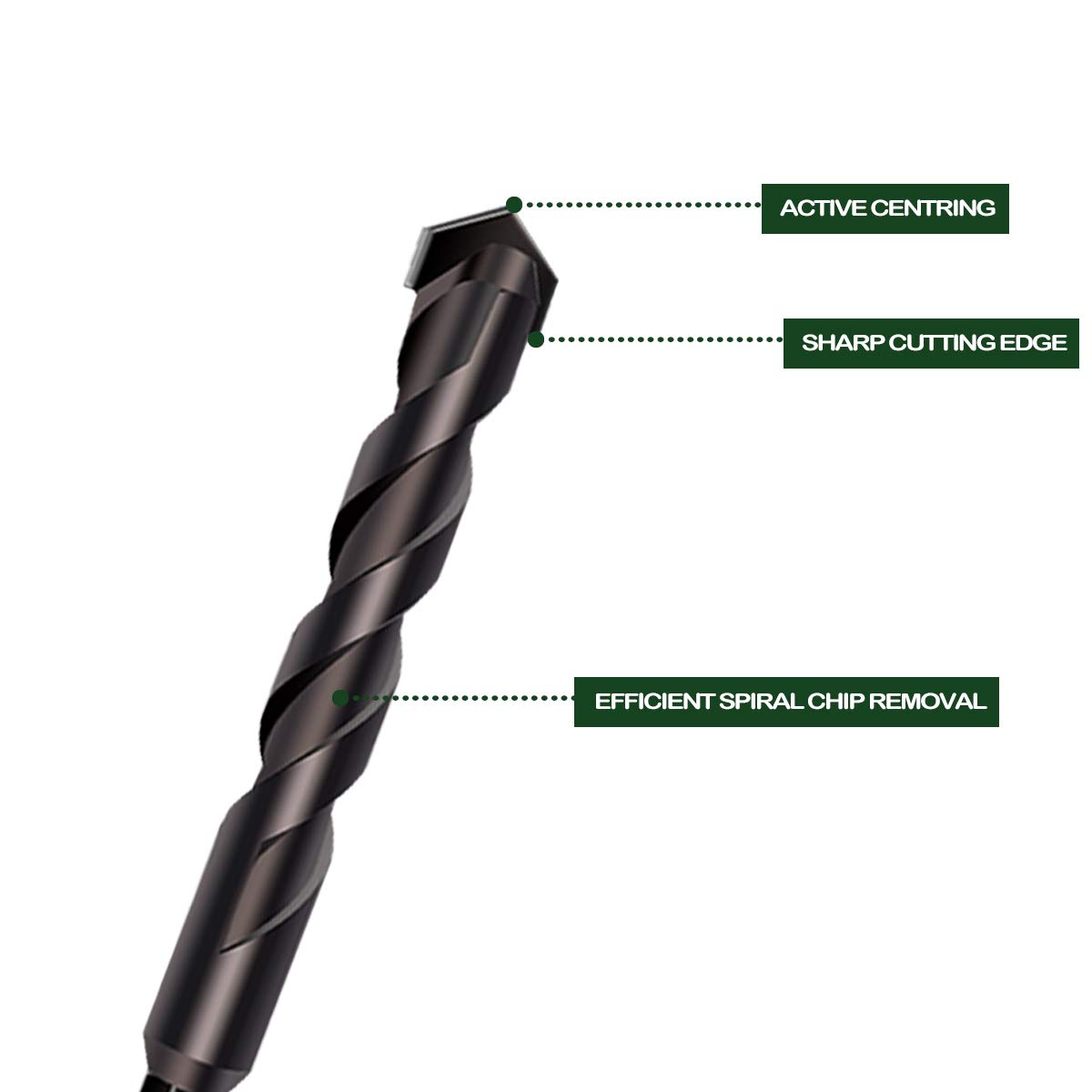 10-Piece 8MM Ceramic Tile Drill Bit Set - JOERIC 5/16 Inch Masonry Drill Bits for Concrete, Tile, Wood, Porcelain, Mirror, Plastic & Marble Walls - Carbide Tip for Strength - Perfect for Home DIY Projects, Bathroom Renovations & Wall Installations