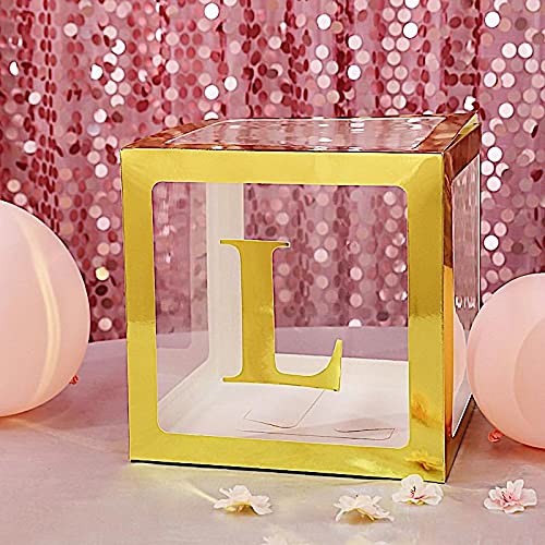4 Pack Metallic Gold 5 Inch Letter L Stickers - Self-Adhesive Wall Decals for Party Backdrop, Home Decor, Wedding & Event Signage