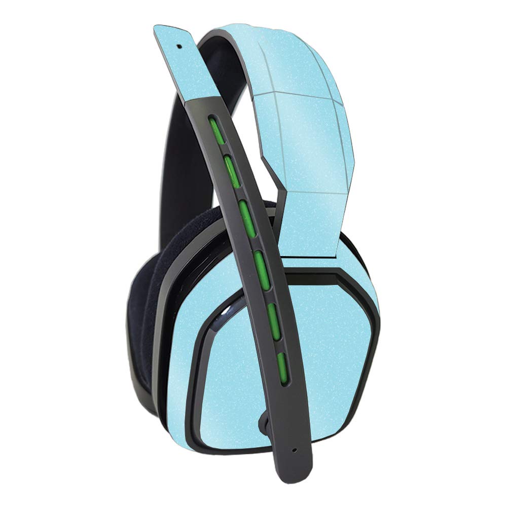 **MightySkins Glossy Glitter Skin for Astro A10 Headset - Solid Baby Blue | Protective & Durable High-Gloss Finish | Easy to Apply & Remove | Made in USA | Gaming & Customization Accessory**