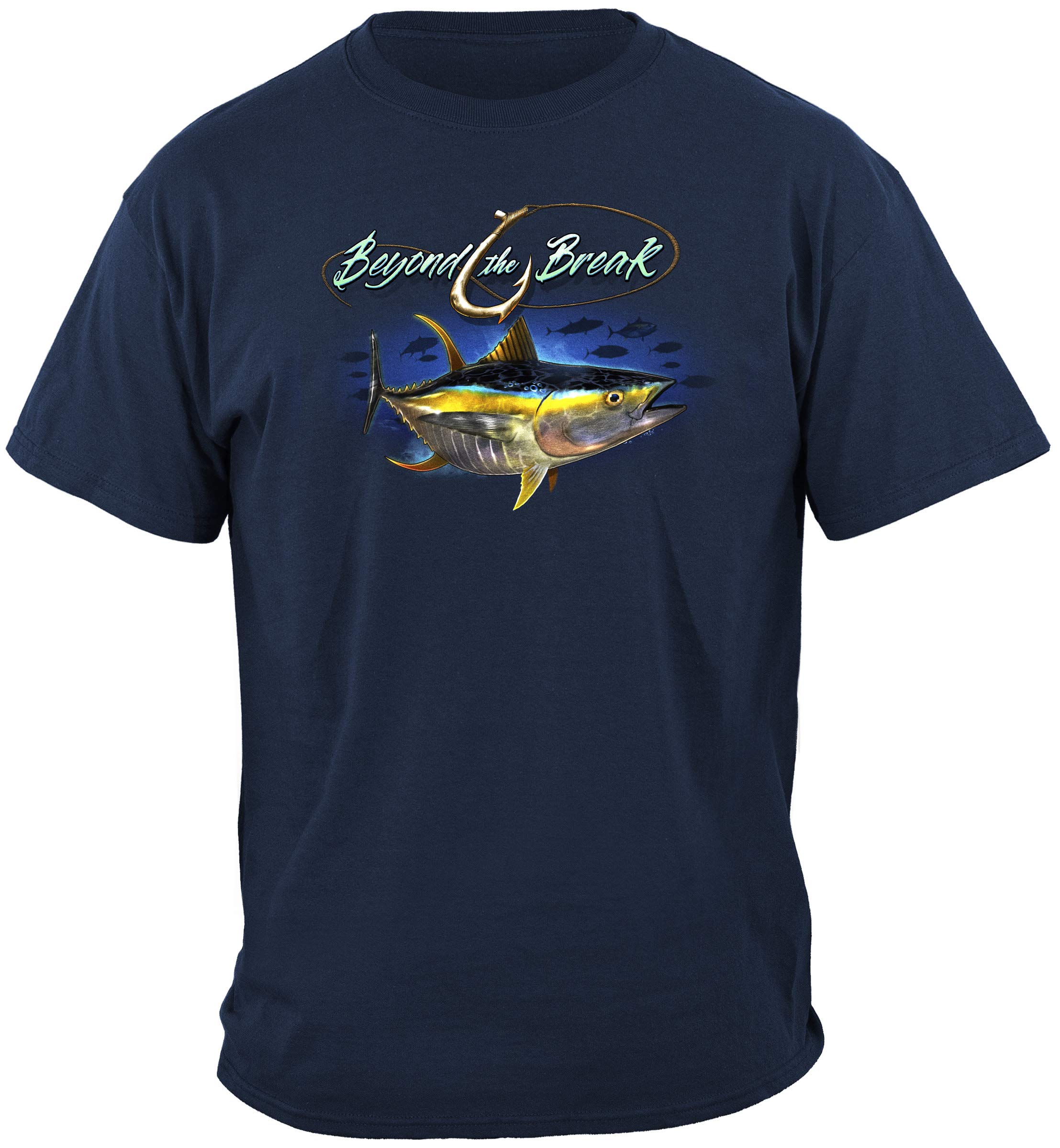 Rooster Tail Tuna Time Offshore Fishing T-Shirt BTB2377M - Comfortable Men's Fishing Shirt for Deep Sea & Saltwater Angling Adventures
