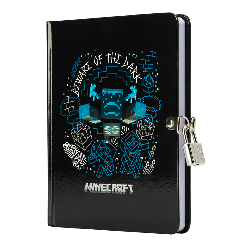 Minecraft Lock & Key Diary - Beware of The Dark Edition | Secret Journal for Kids & Teens | Perfect for Writing, Drawing & Game Adventures