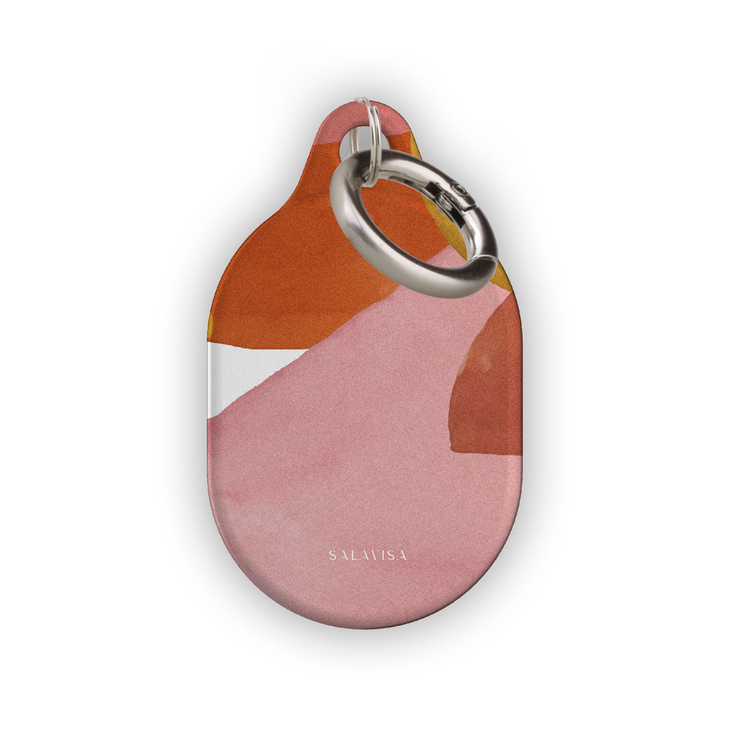 Elegant Pure Pink Watercolor AirTag Holder - Secure & Stylish Keychain for Apple AirTag - Perfect for Keys, Wallets, Bags & Travel Accessories