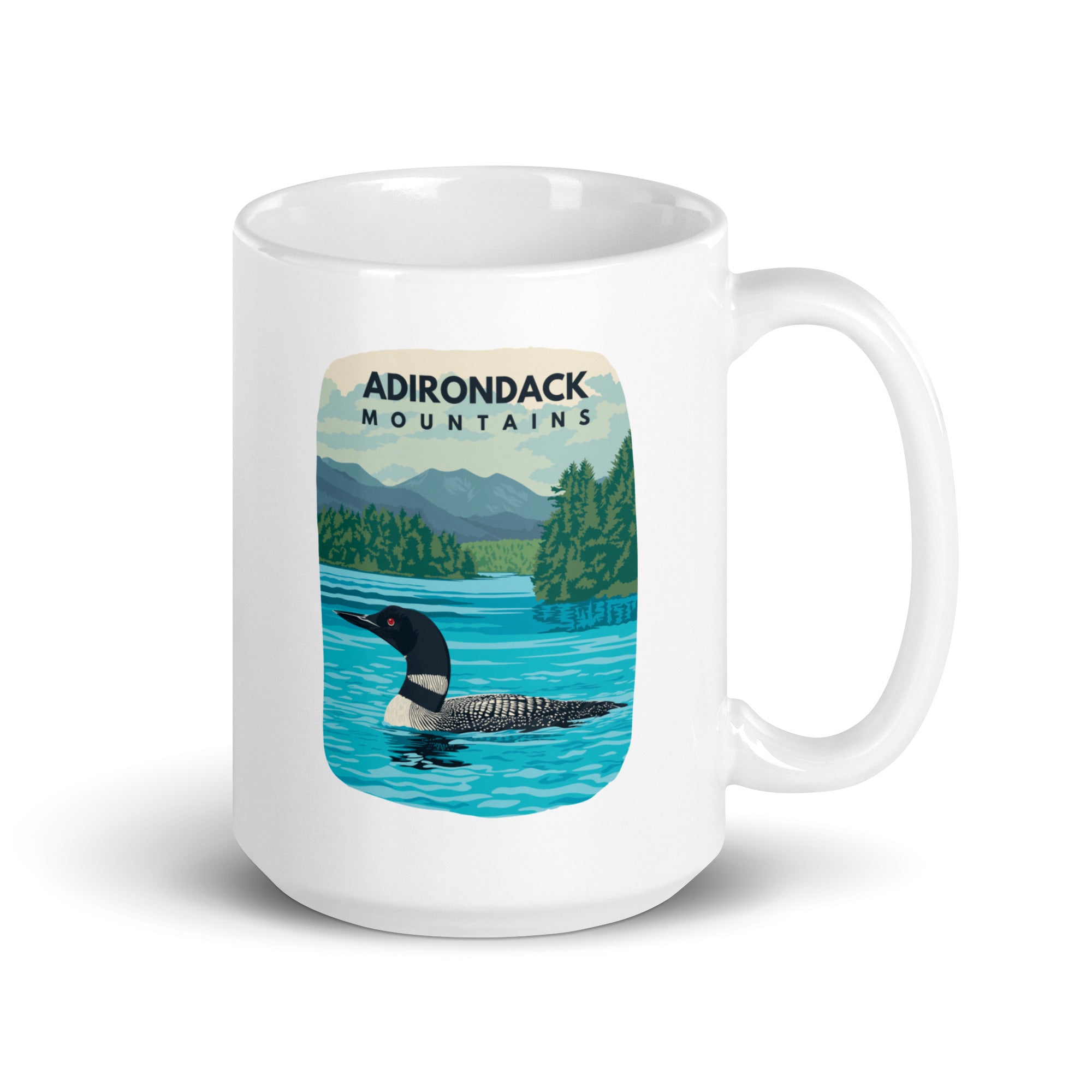 Premium Ceramic Coffee Mug with Unique Loon Design - Perfect for Hot & Cold Beverages, Ideal for Home, Office, or Camping Use