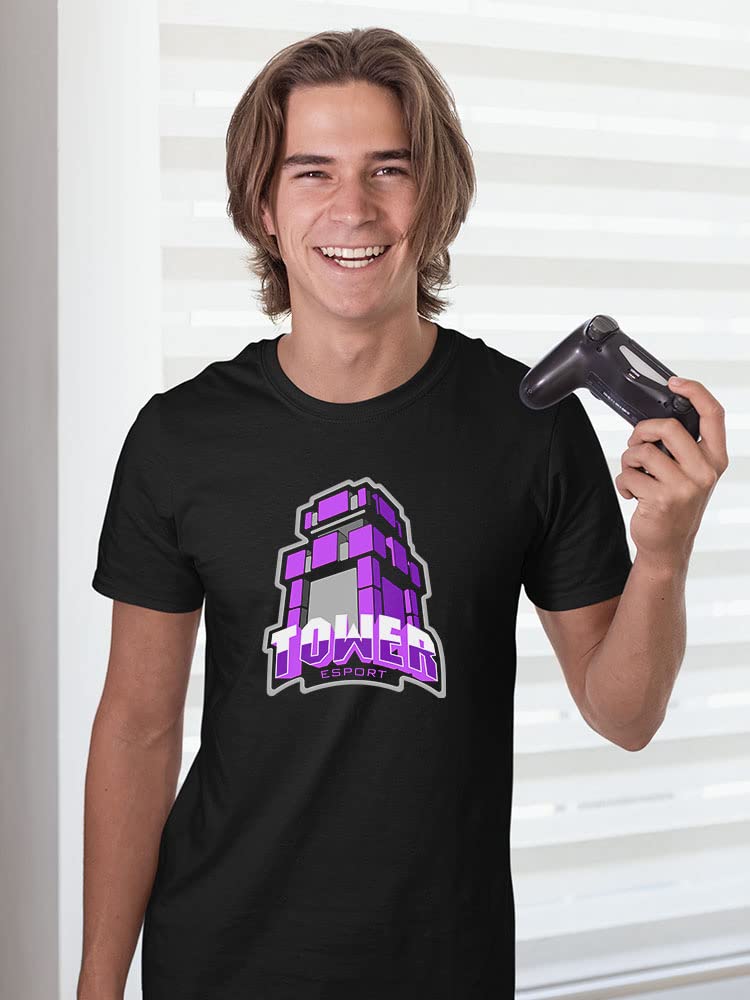 Tower Gamer Icon T-Shirt for Men - Comfortable Cotton Graphic Tee for Gaming, Casual Wear & Everyday Outfits