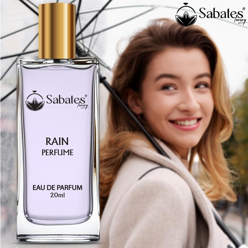 Sabates Rain Eau de Parfum for Women - Long Lasting Floral Fragrance Perfume (20ml, Pack of 1) | Romantic Date Night & Special Occasion Scent
