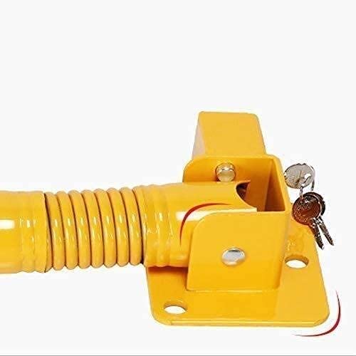 Heavy Duty Parking Barriers - 4 Pack Thick Rubber Bumper Car Parking Locks, Road Bollards for Vehicle Isolation & Space Blocking - Ideal for Driveways, Garages, Parking Lots & Event Security