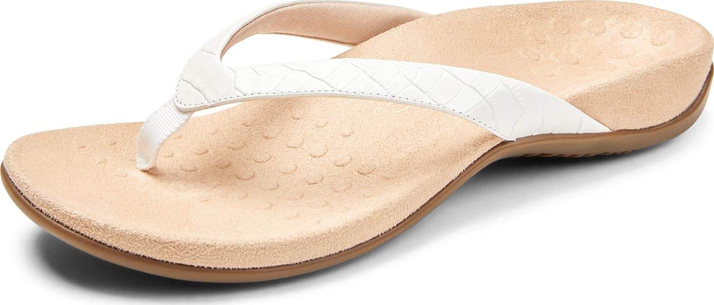 Vionic Women's Rest Dillon Toe Post Sandals - Orthotic Arch Support Flip Flops with Three-Zone Comfort Technology for Plantar Fasciitis Relief | Perfect for Beach, Pool & Summer Walking Comfort