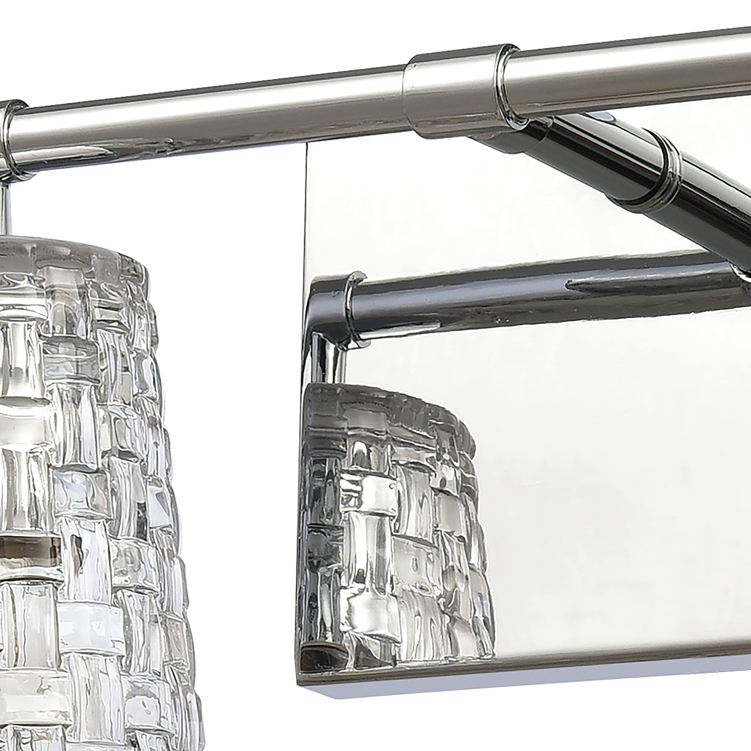 Elk Home Lightweave Vanity Light - 4-Light Polished Nickel Bathroom Fixture with Clear Crystal Accents, Traditional Style for Bedroom or Bathroom Vanity Lighting
