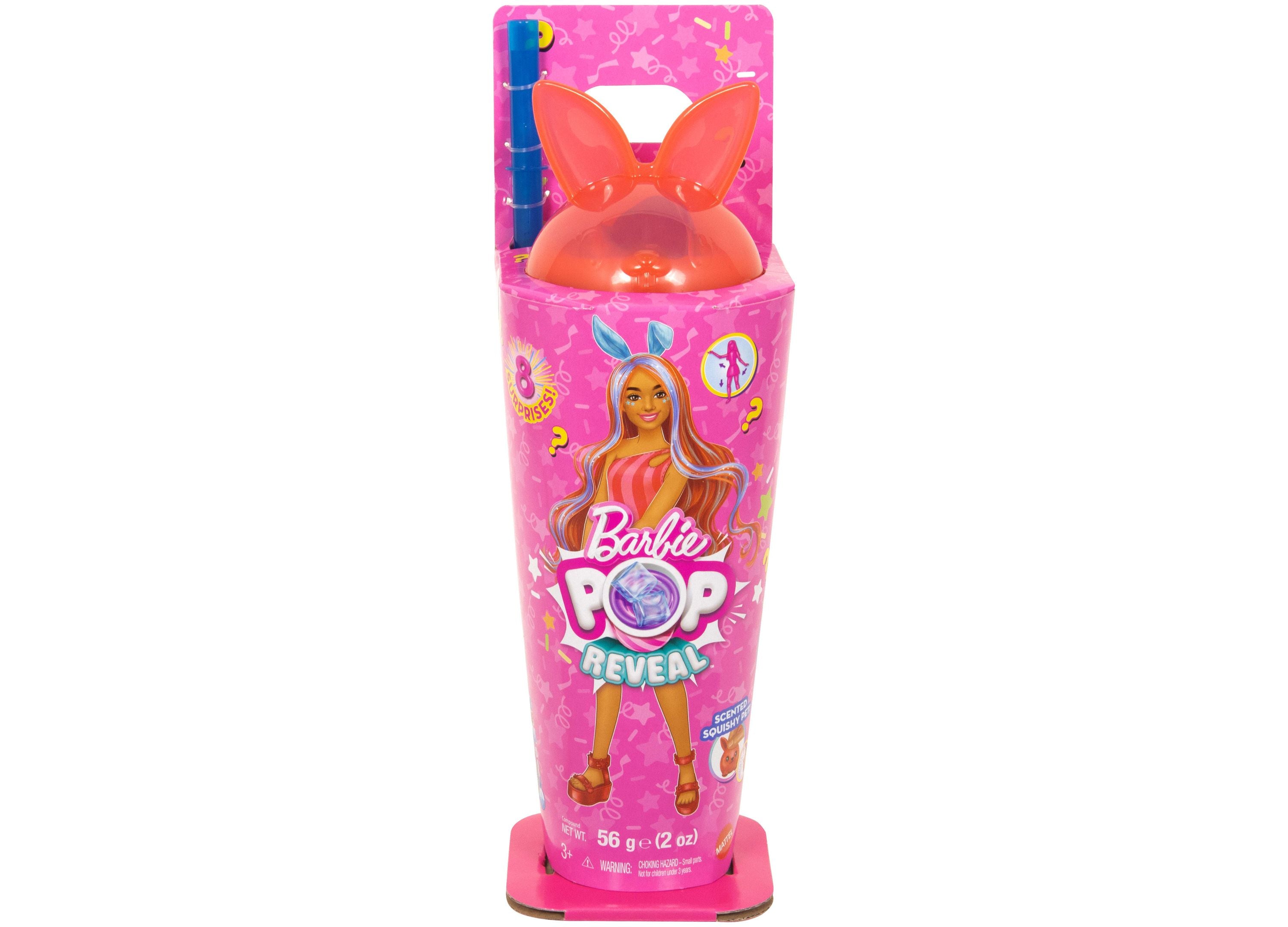 Barbie Pop Reveal Shakes Bright Bunny Fashion Doll with 5 Surprise Accessories - Perfect for Kids' Birthday Gifts & Collectible Play