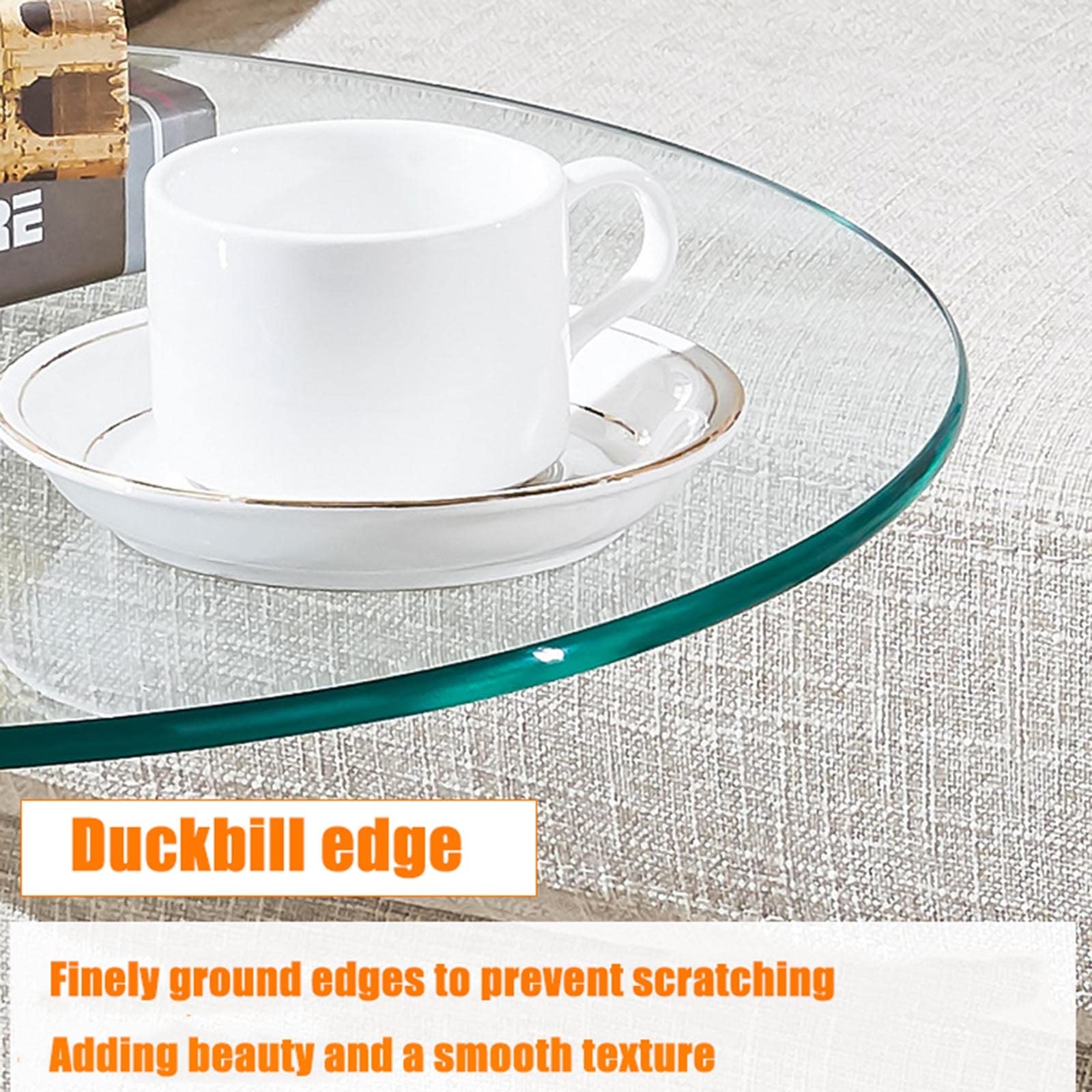 34/36/39/40 Inch Tempered Glass Round Table Top - 7mm Thick Clear Dining Table Protector Cover | Replacement Glass Top for Indoor & Outdoor Tables | Perfect for Dining Room, Patio, Restaurant, and Office Use