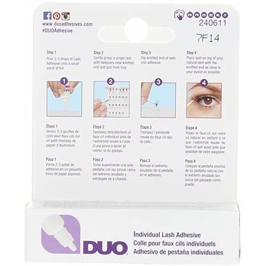 Duo Individual Lash Adhesive Clear 0.25oz (3 Pack) - Waterproof Eyelash Glue for False Lashes, Sensitive Eyes - Perfect for Daily Wear, Special Occasions & Professional Makeup