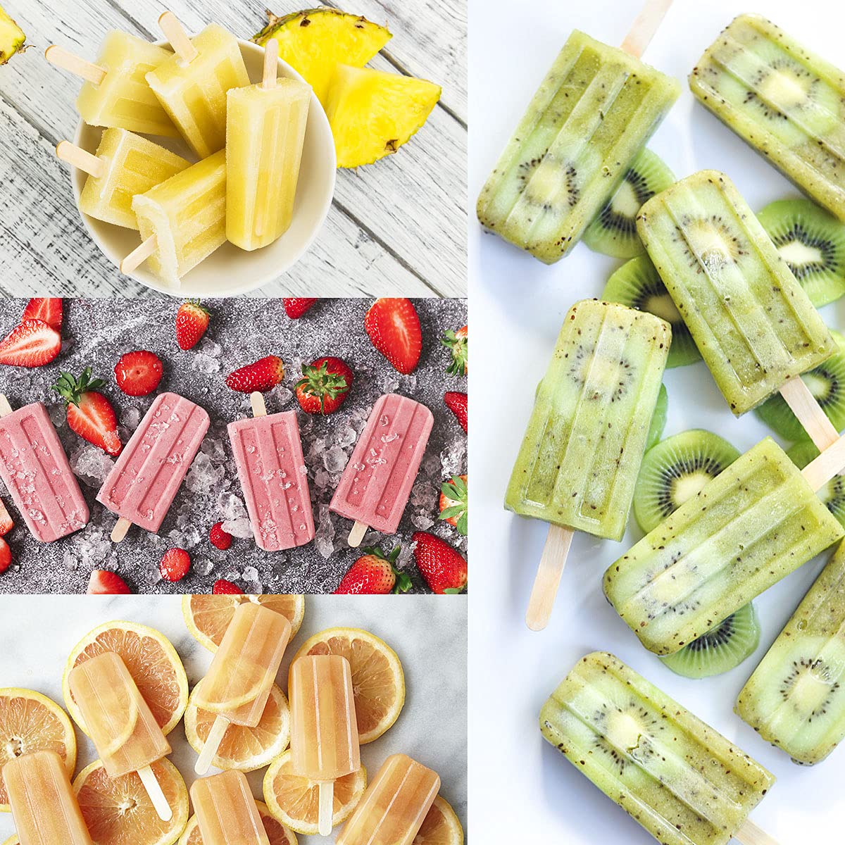 Premium Food-Grade Silicone Popsicle Molds Set - Reusable Ice Pop Maker with Sticks, Storage Bag & Funnel - BPA-Free Homemade Ice Cream & Frozen Treats Molds for Kids & Adults (Blue) - Perfect for Summer Parties, Snacks & Healthy Desserts