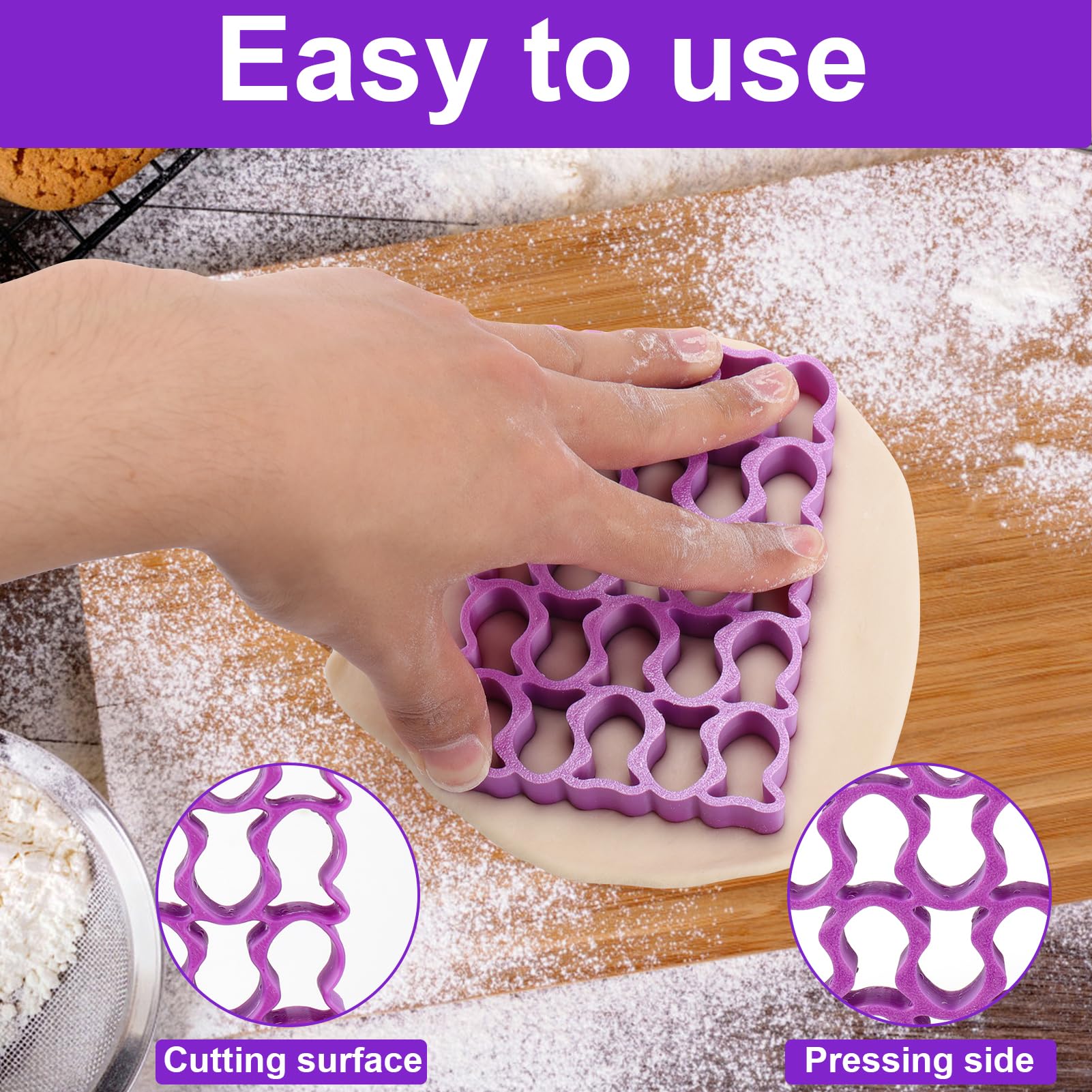 25 Cavity Gold Fish Cookie Cutter Set - Non-Stick Plastic Fish Shaped Dough Molds for Baking Cookies, Crackers & Pastries | Perfect for Kids' Snacks, Party Treats & Holiday Baking
