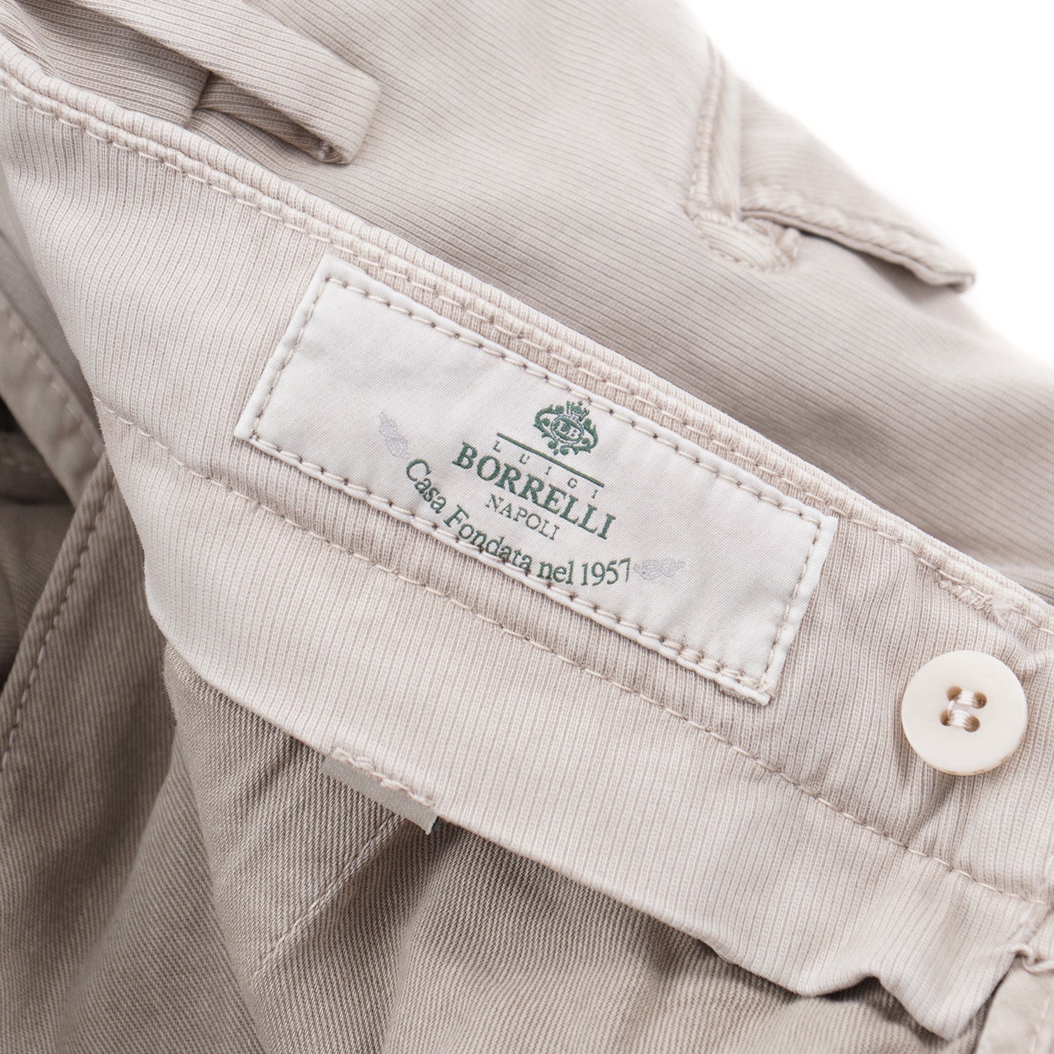 Luigi Borrelli Men's Cotton Cargo Pants with Multiple Pockets - Comfortable & Stylish for Outdoor, Travel, and Casual Wear