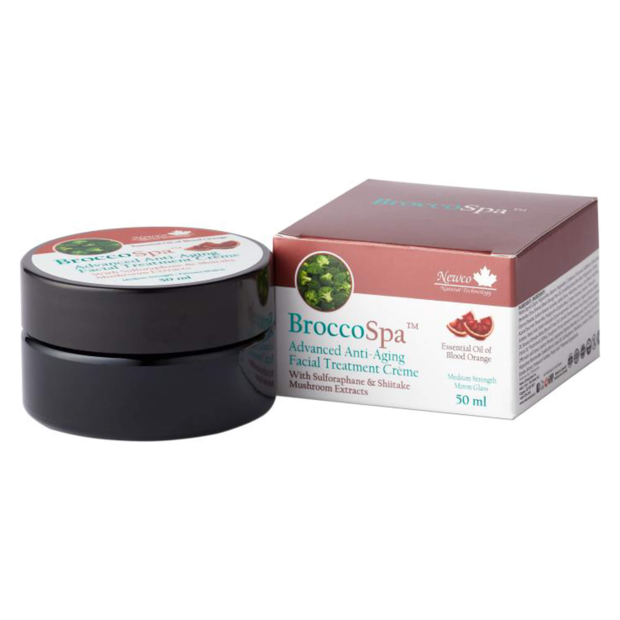 BroccoSpa Advanced Anti-Aging Facial Cream for Wrinkles & Fine Lines - Hydrating & Firming Moisturizer for Day & Night Skincare Routine