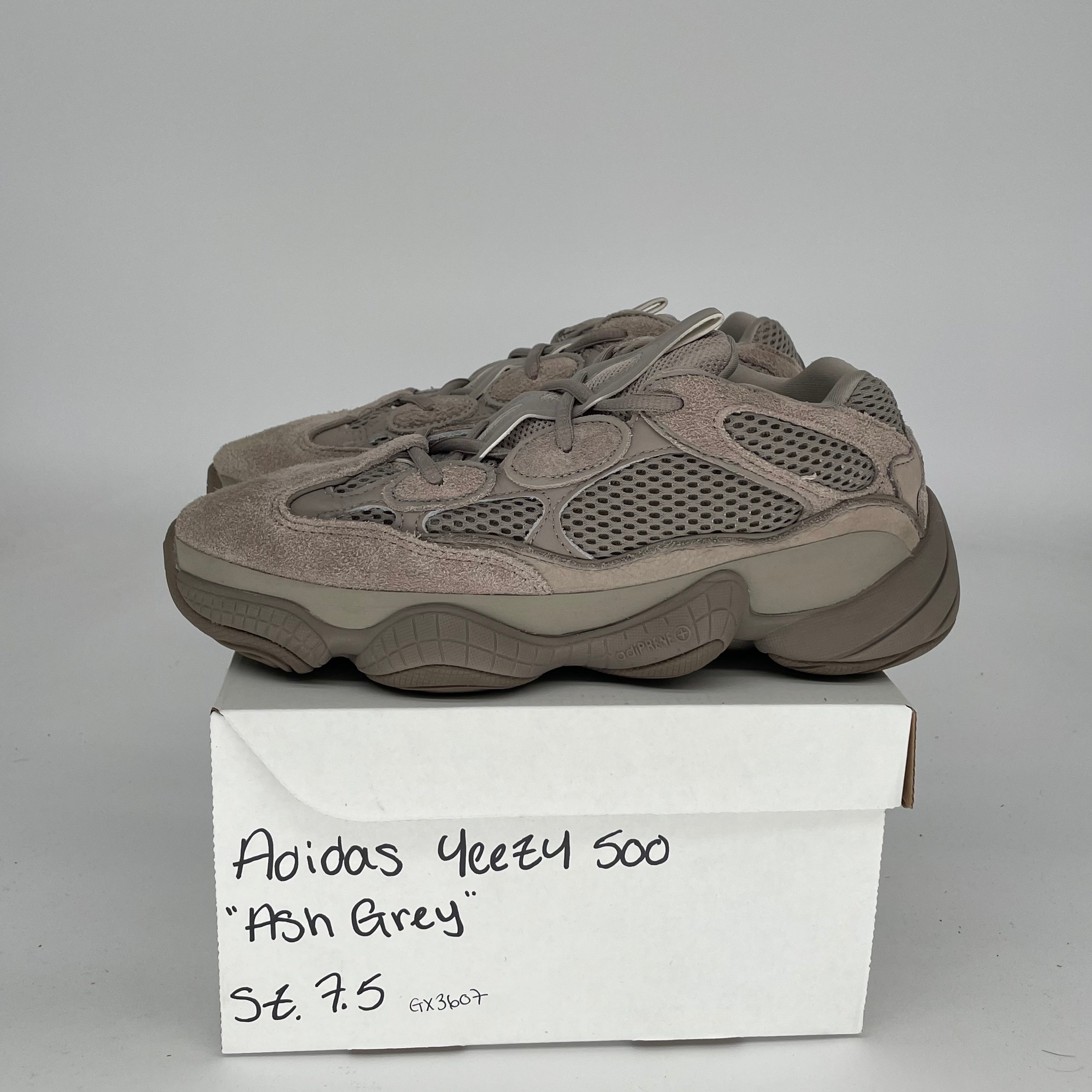 Adidas Yeezy 500 Ash Grey Sneakers - Men's Size 7.5 (GX3607) | Comfortable Running Shoes for Gym, Casual Wear & Street Style