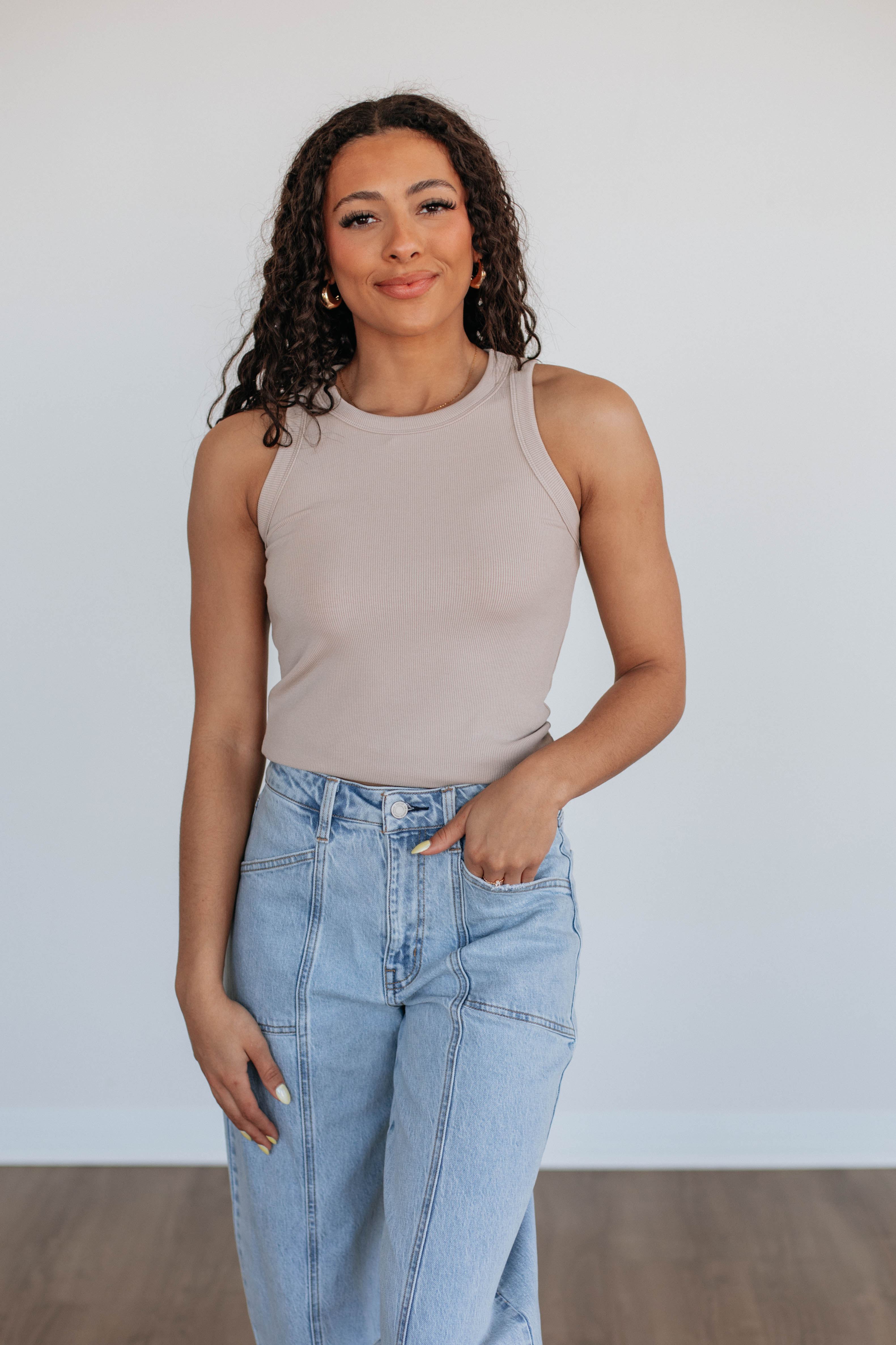 Dixon Ribbed Tank Shell - Women's Slim Fit Ribbed Crop Top for Summer - Perfect for Casual Wear, Beach Outfits, and Layering