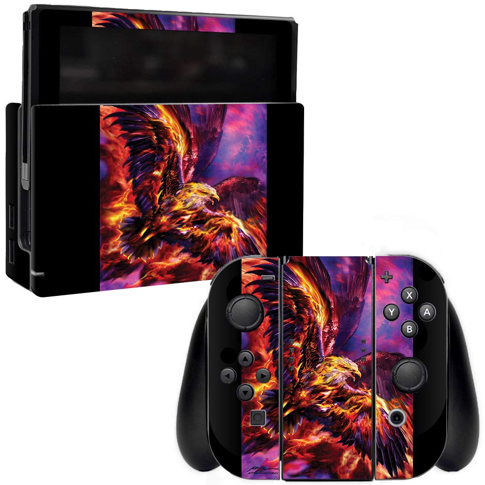 MightySkins Protective Vinyl Decal Wrap Cover for Nintendo Switch - Phoenix Rising Design | Durable, Customizable & Easy to Apply | Made in USA | Perfect for Gaming, Travel & Personalization