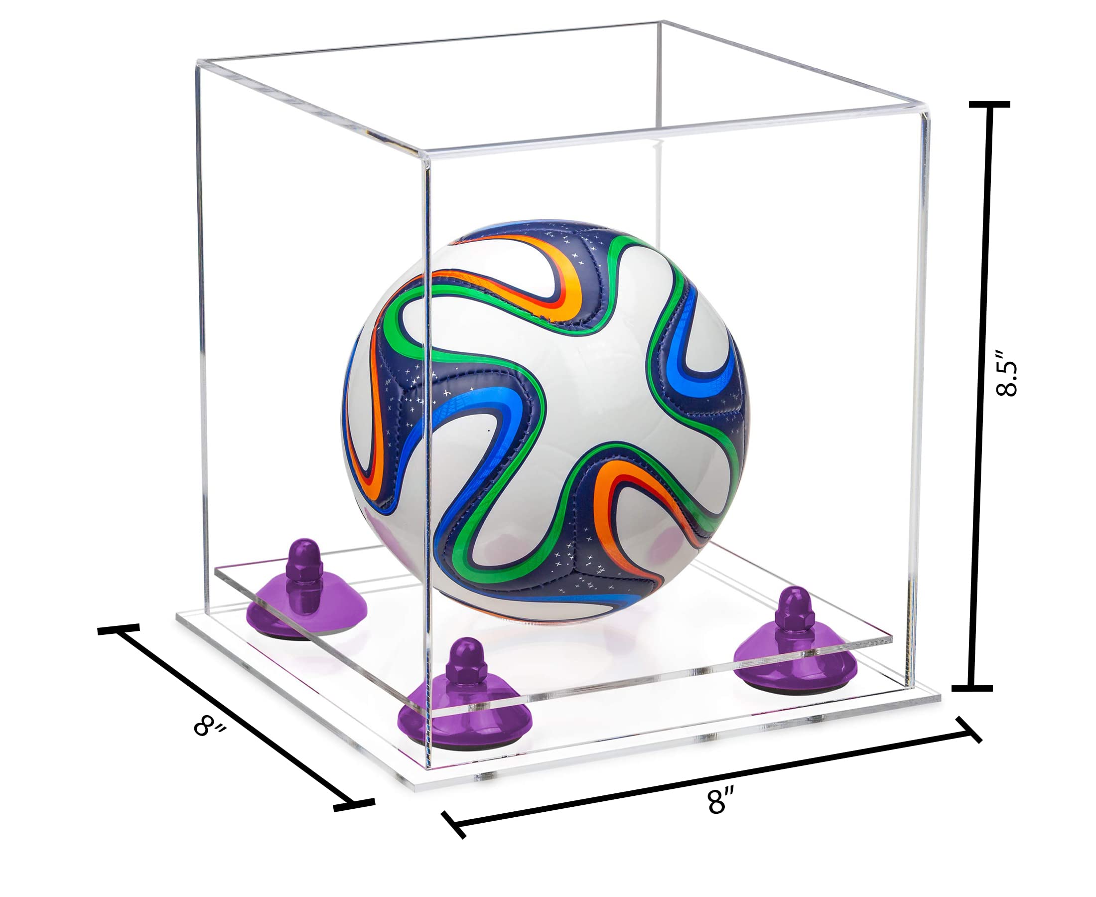 Mini Acrylic Soccer Ball Display Case - Perfect for Collectibles, Miniatures & Sports Memorabilia - Ideal for Home Decor, Office Display & Gift Giving