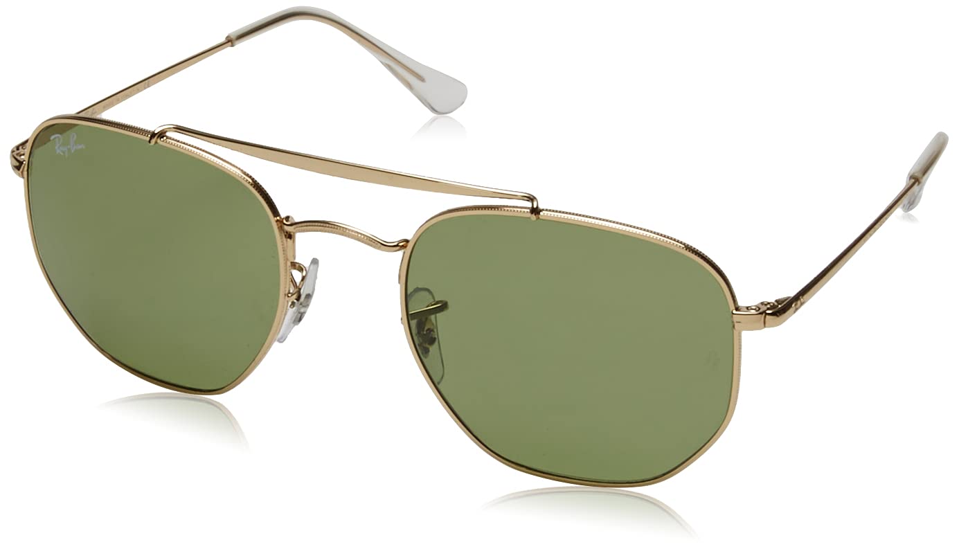 Ray-Ban RB3648 The Marshal Square Sunglasses for Men & Women - Polarized UV Protection - Classic Aviator Style - Perfect for Driving, Beach & Outdoor Activities