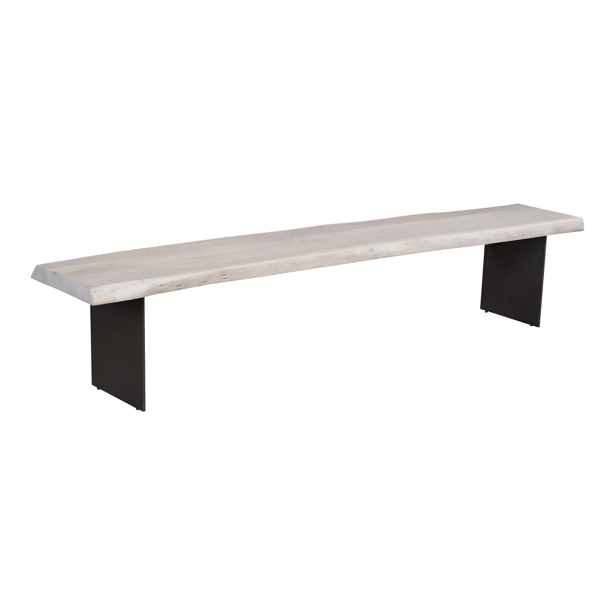Evans White Dining Bench - Modern Kitchen & Dining Room Seating for Home & Restaurant Use