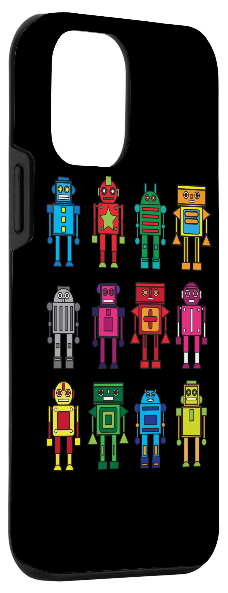 Funny Robot Technology iPhone 12 Mini Case - Cute Robot Design Protective Phone Cover for iPhone 12 Mini - Perfect for Tech Lovers, Gifts & Everyday Use