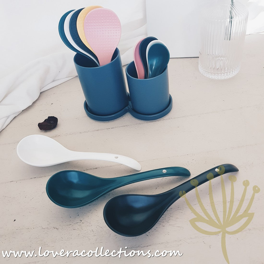 Premium Kalours Rice Scoops, Soup Spoons & Soup Ladles Set - 3-Piece Stainless Steel Kitchen Utensils for Serving, Cooking & Meal Prep - Perfect for Restaurants, Catering & Home Dining