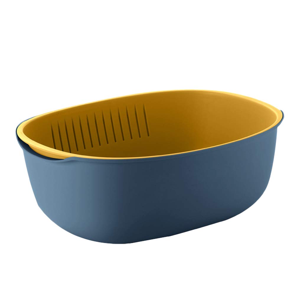 Cabilock 1-Piece Sink Strainer Basket - Multi-Purpose Fruit & Vegetable Colander, Rice Washing & Storage Container, Over-Sink Drain Basket for Kitchen Use - Perfect for Washing Produce, Draining Pasta, and Organizing Small Kitchen Items