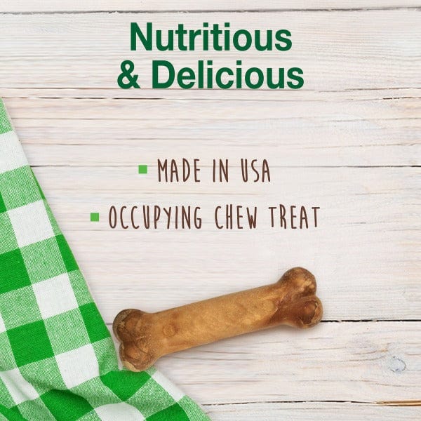 Nylabone Healthy Edibles Lamb & Apple Flavor Small Dog Chews - Tasty Dental Treats for Teething Puppies & Training Rewards