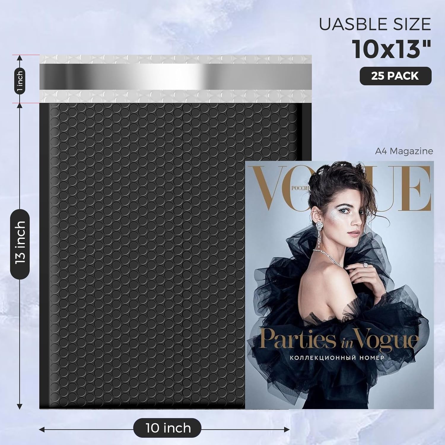 10x13 Bubble Mailer Padded Envelope - Black | Waterproof & Tear-Resistant Shipping Envelopes for Ecommerce, Small Packages, Documents & Gifts | Perfect for Amazon, eBay, Etsy Sellers & Online Stores