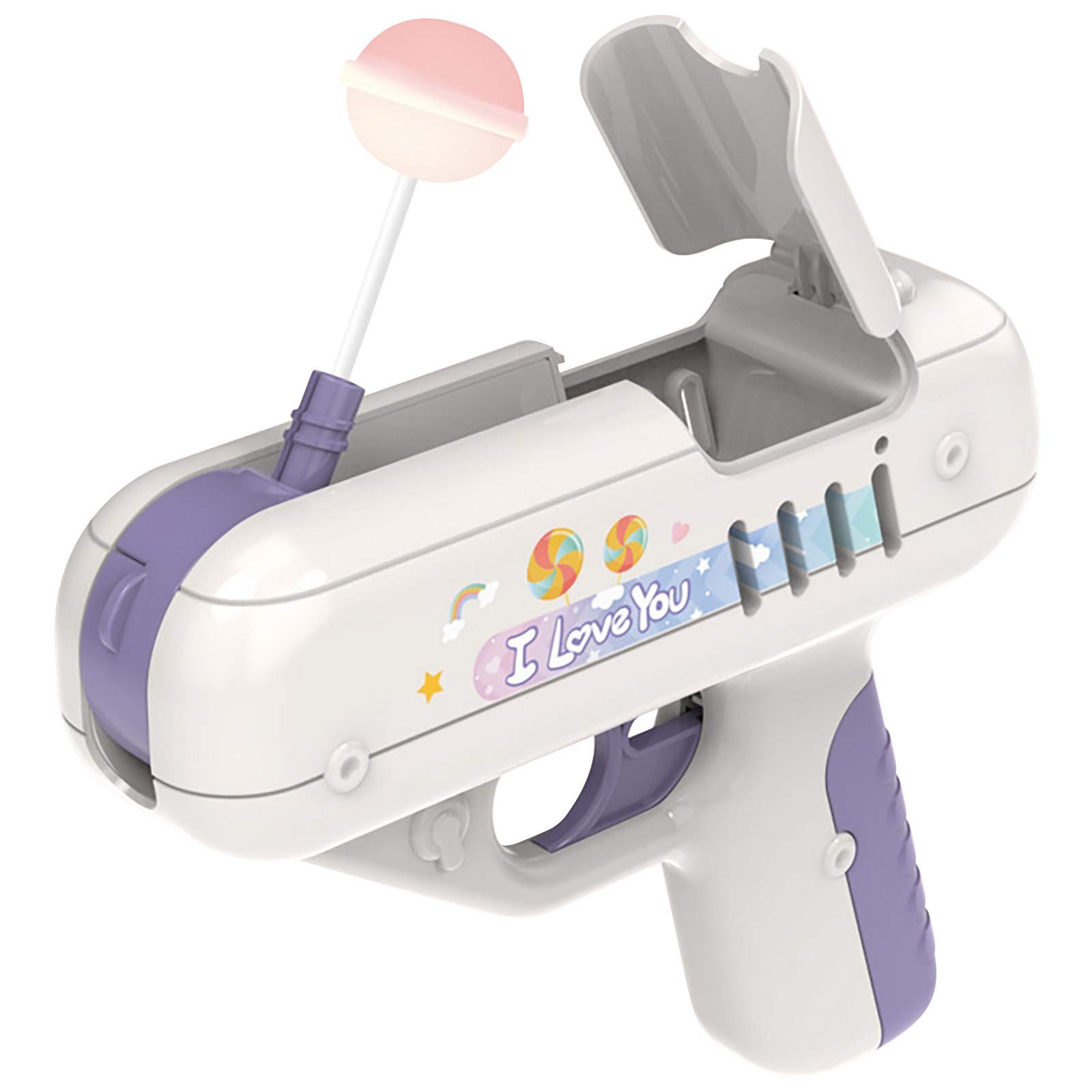 Muised Electric Lollipop Gun Toy with Sound & Light - Candy Storage Blaster for TikTok, Valentine's Day Gifts for Boys, Girls & Adults - Perfect for Parties, Surprise Proposals & Social Media Videos
