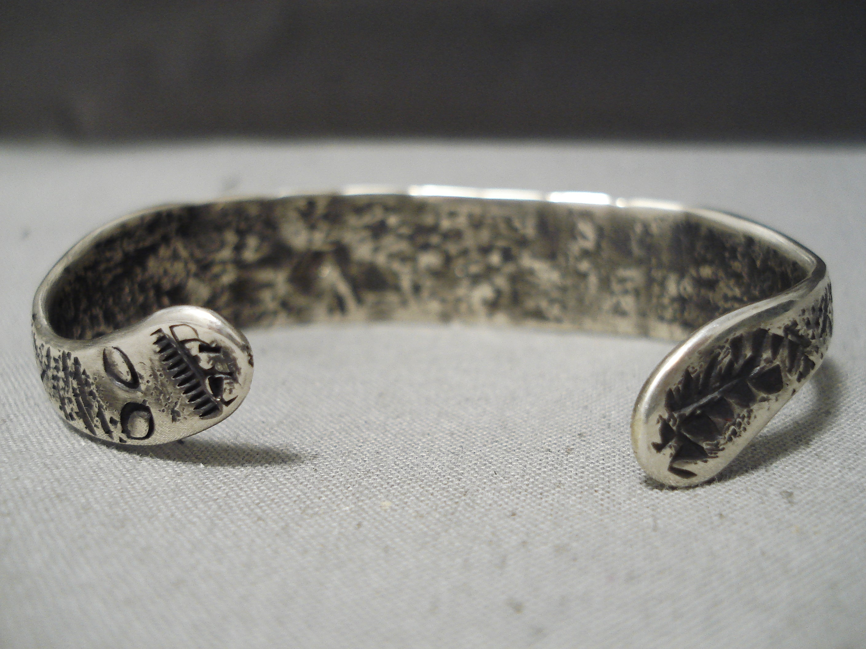 Vintage Navajo Sterling Silver Snake Bracelet - Handmade Native American Jewelry - 1890s to 1910s Antique Statement Piece for Boho Fashion & Western Style Accessories