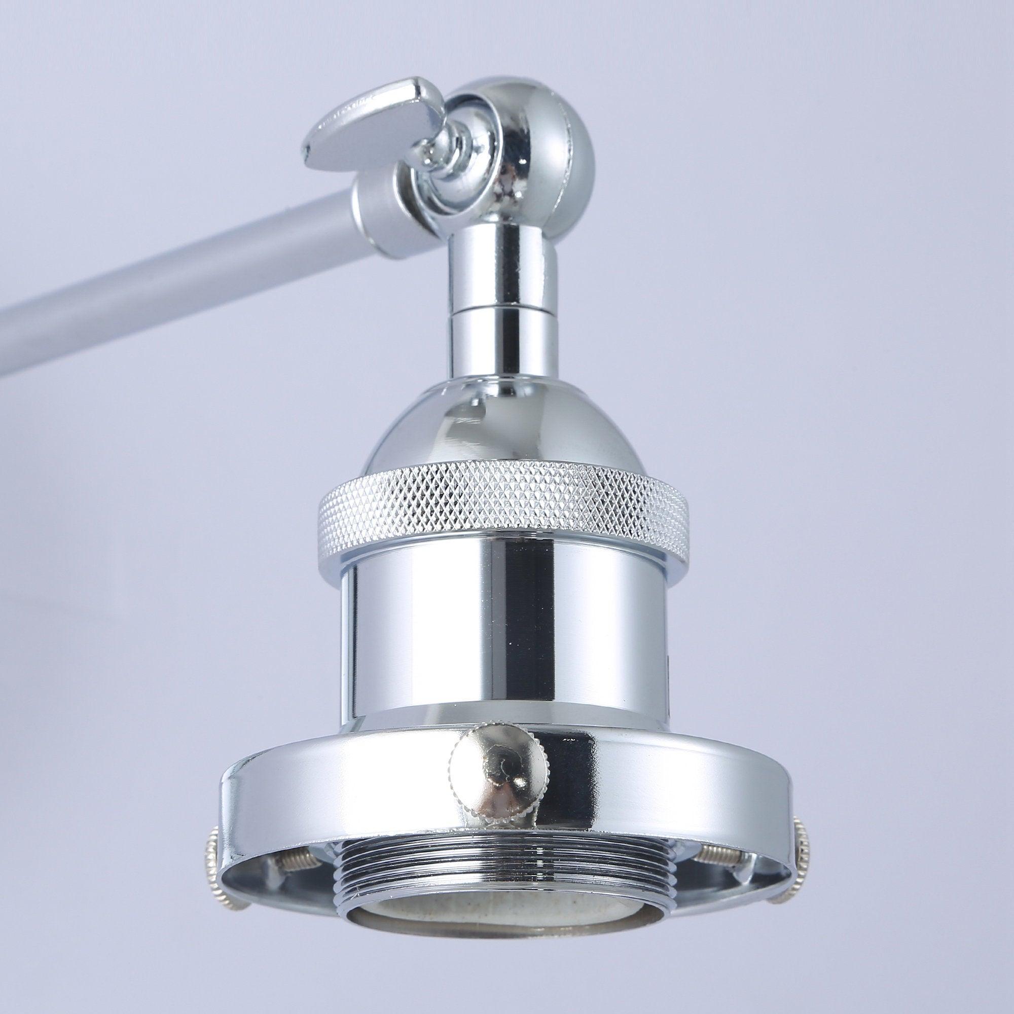 Modern Silver Wall Sconce Light - Single Bulb Fixture for Bedroom, Living Room, or Hallway Lighting