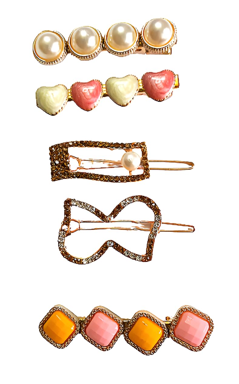 5-Pack Premium Hair Pins Set - Strong Hold Hair Clips for Women, Secure Hairstyling Accessories - Perfect for Updos, Ponytails & Everyday Hair Styling