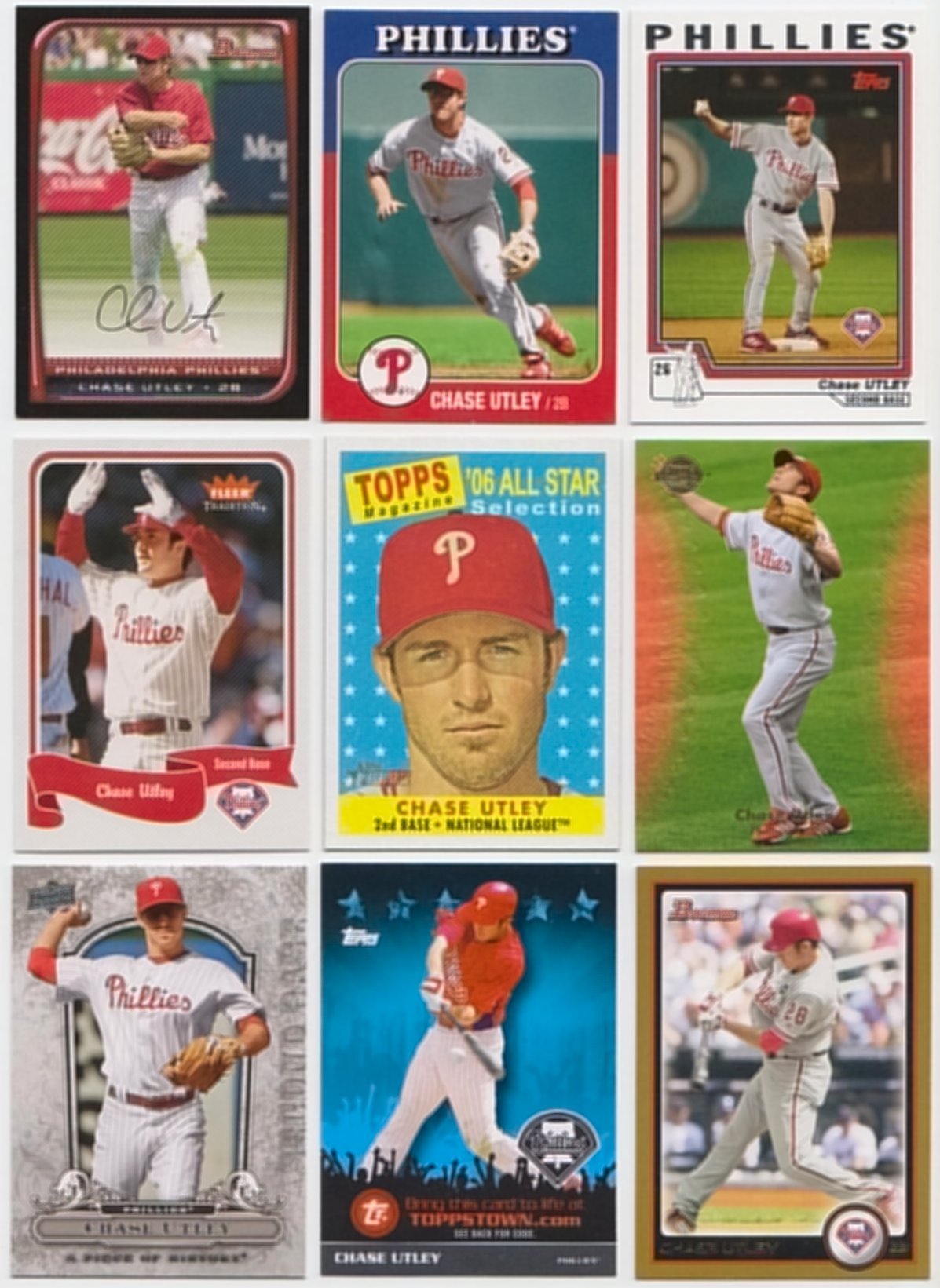 40 Chase Utley Baseball Cards Collection - Rare & Valuable MLB Trading Cards for Collectors | Perfect for Sports Memorabilia Displays & Fan Gifts