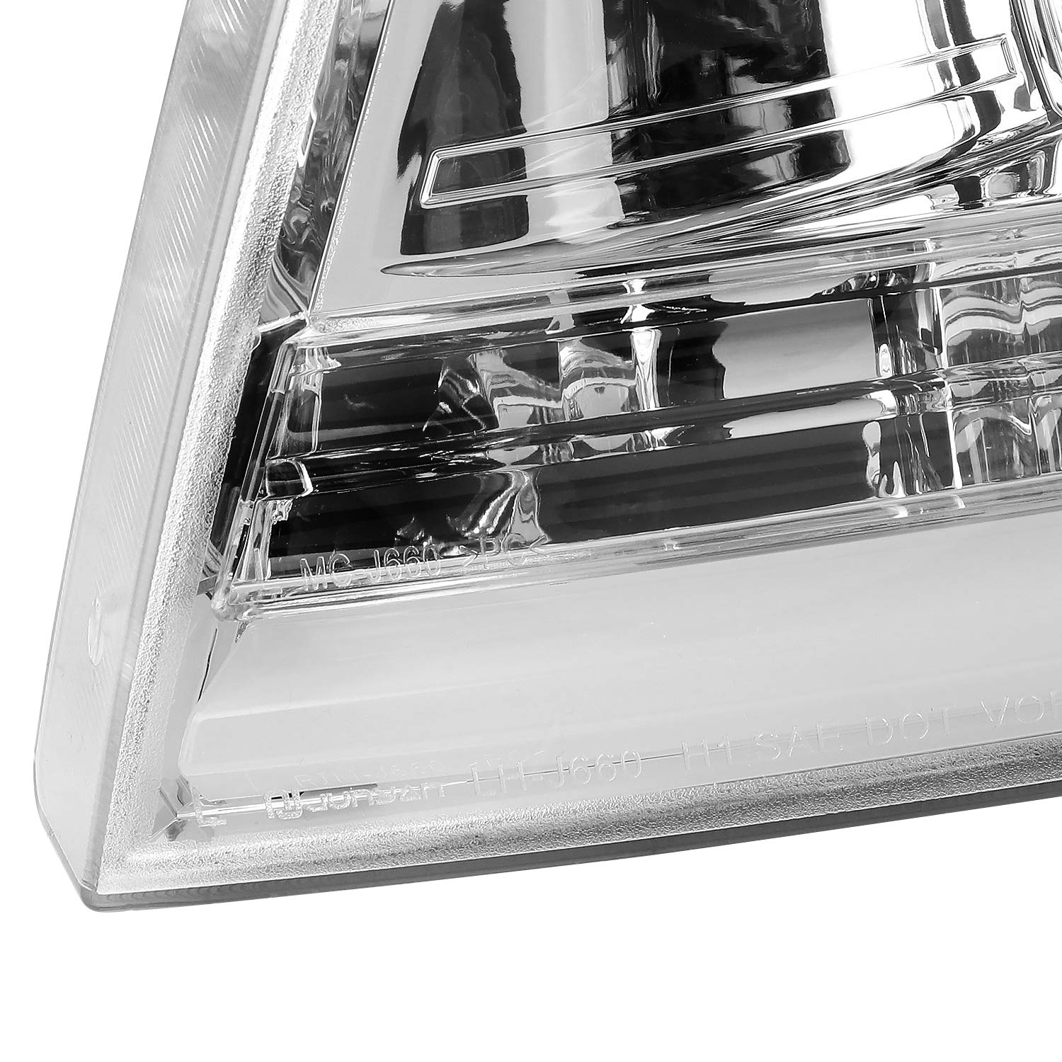 Spec-D Tuning Chrome LED Projector Headlights for 2004-2008 Ford F-150 & 2006-2008 Lincoln Mark LT - High Performance Headlamp Assembly (Left+Right Pair) - Upgrade Your Night Driving Experience with Bright LED Lighting