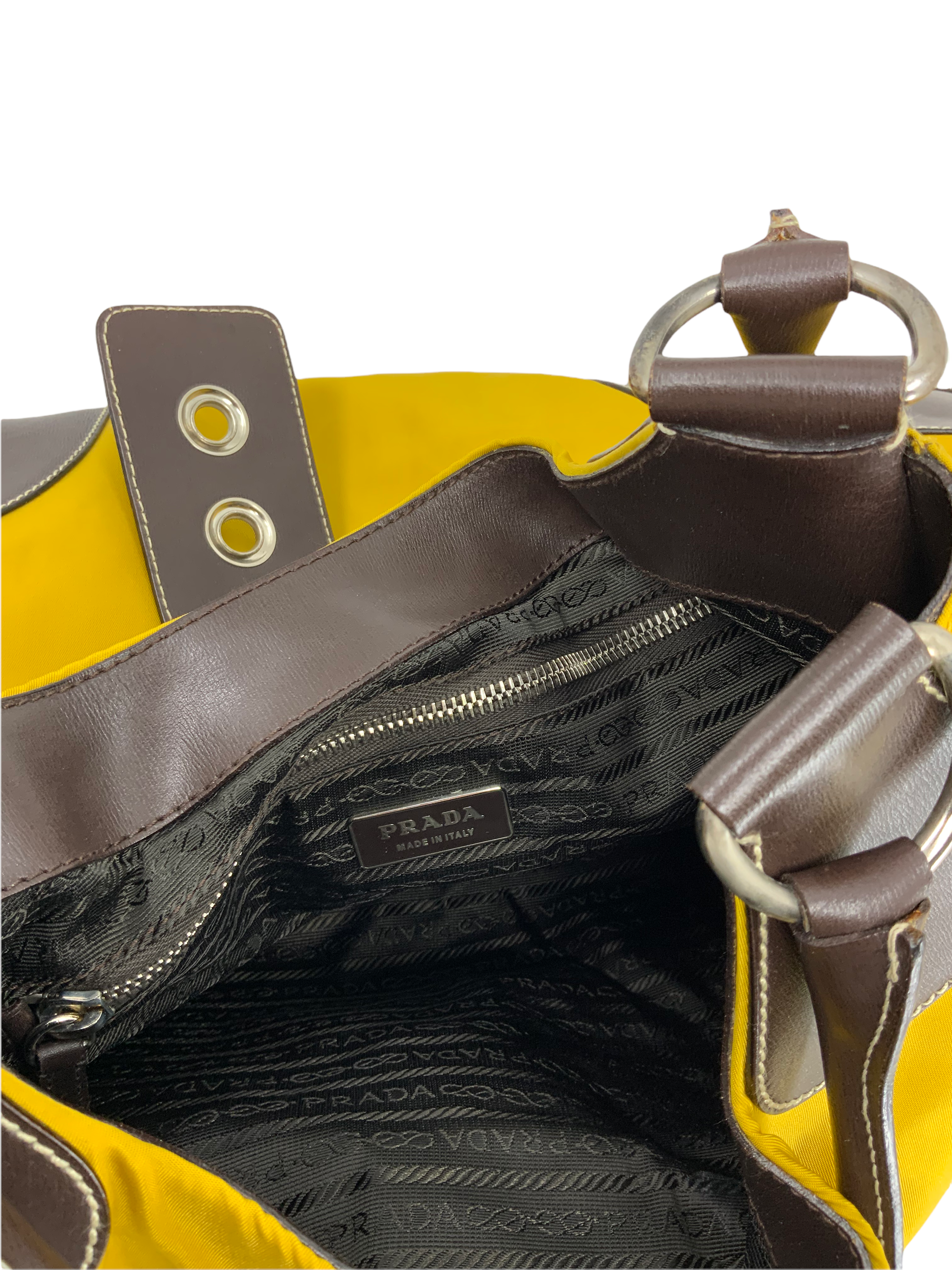 Prada Tessuto Moon Large Buckle Bag - Luxury Nylon Shoulder Bag for Women | Perfect for Work, Travel & Evening Events