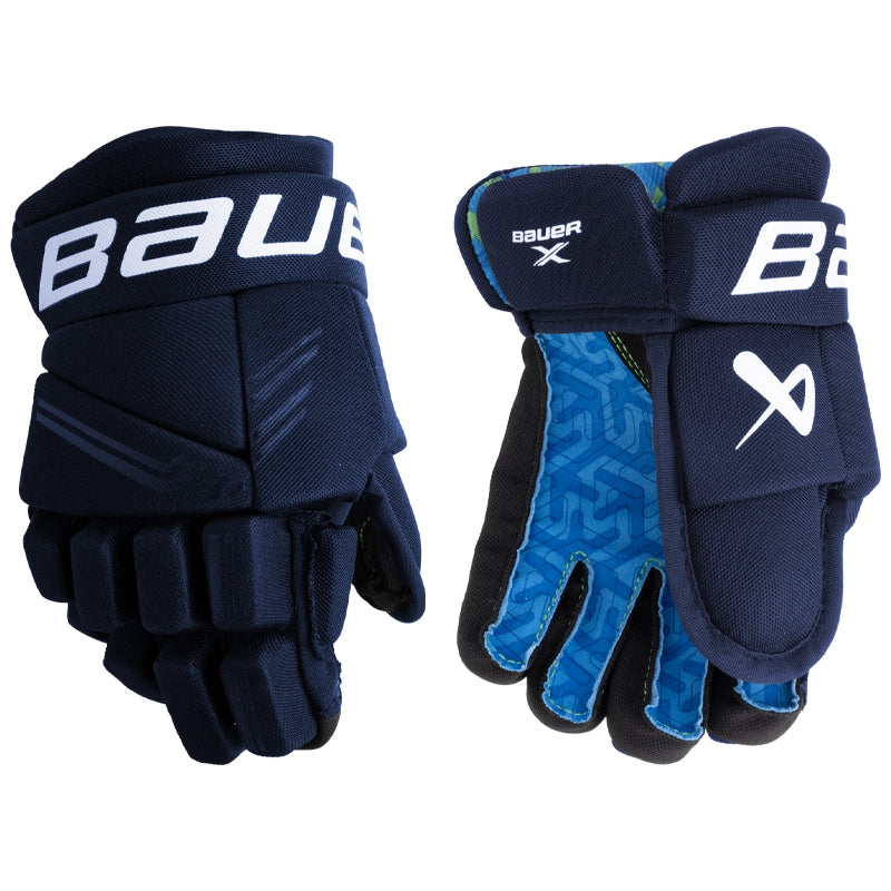 Bauer X Hockey Gloves for Youth - Lightweight Protective Ice Hockey Gloves for Kids - Perfect for Youth Hockey Practice & Games