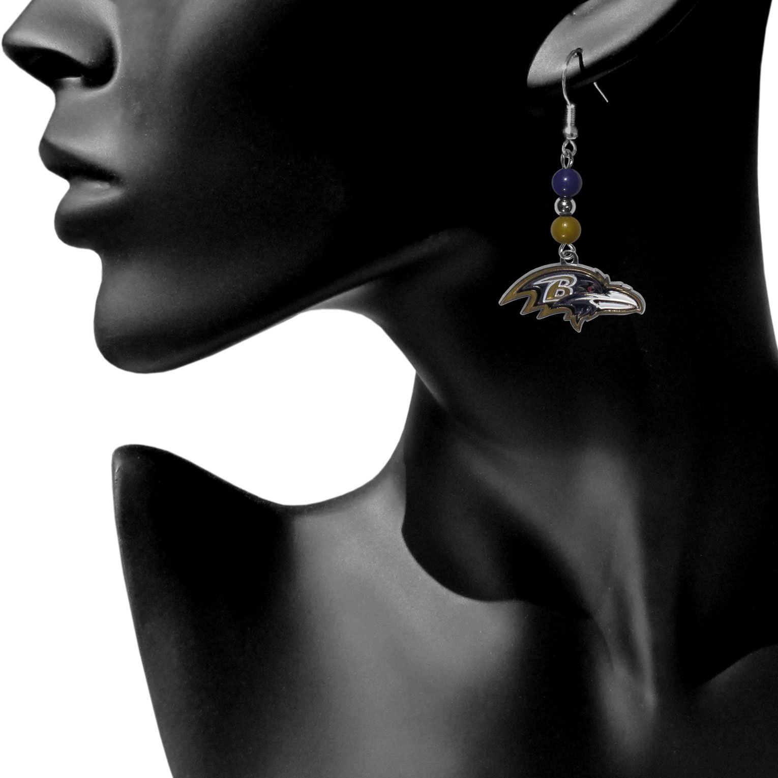 NFL Team Bead Dangle Earrings for Women - Football Game Day Jewelry - Perfect for Game Day, Tailgating & NFL Fan Gifts