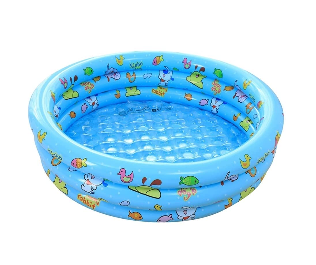Best Inflatable Pool for Family - 3 Ring Quick Set Above Ground Blow Up Swimming Pool, 51.1 Inch Round Padding Pools for Outdoor & Indoor Use - Perfect for Summer Water Parties, Backyard Fun, and Kids Playtime